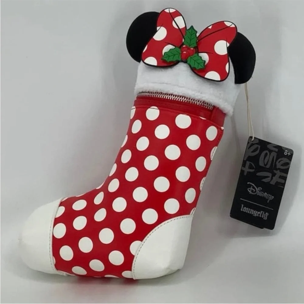 NWT Disney Loungefly Crossbody Minnie Mouse Stocking Bag Purse